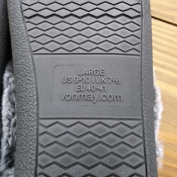 [H161] VONMAY Comfy Fuzzy House Memory Slipper Foam Slip - Warm Moccasin Style - Picture 9 of 12